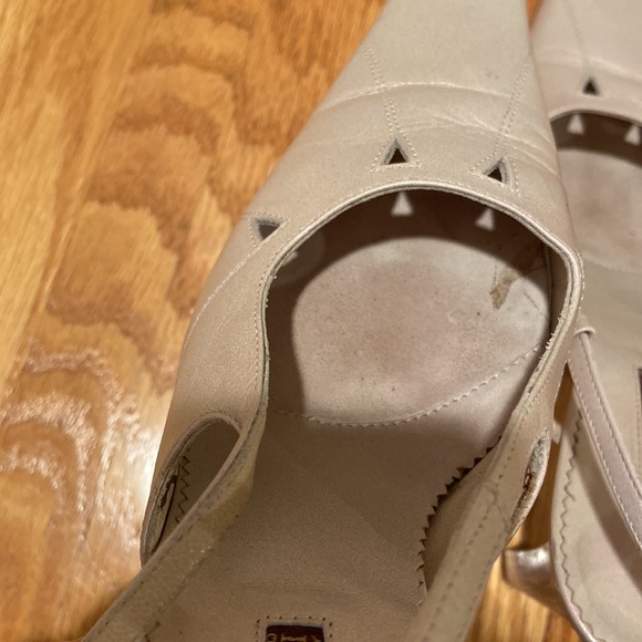 Giorgio Fabiano Leather Shiny Pink Slingback Heels - Picture 15 of 15